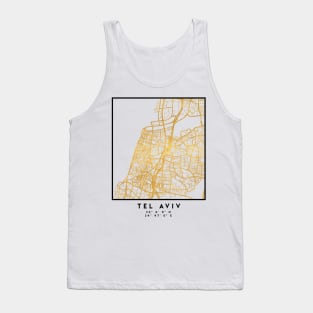 TEL AVIV ISRAEL CITY STREET MAP ART Tank Top